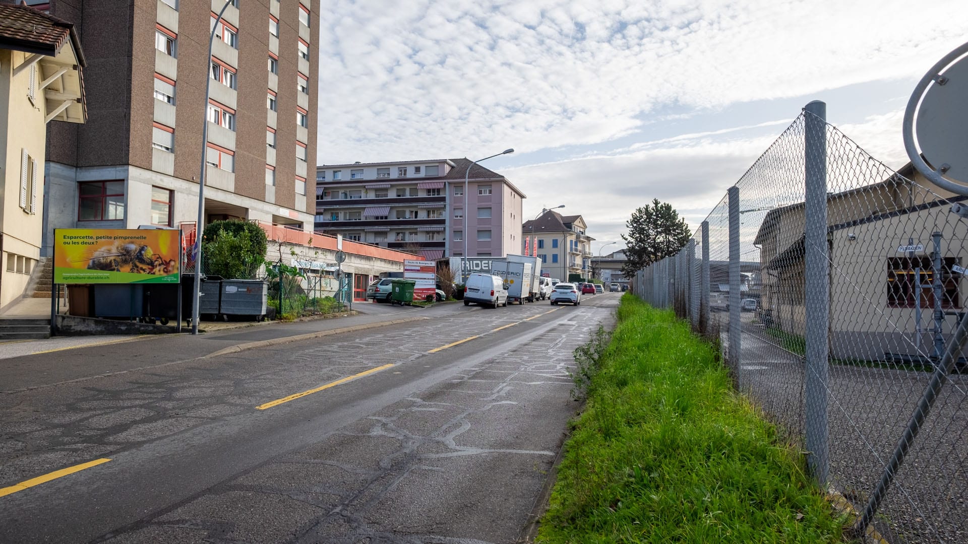 Pont-bleu sol - Travaux Tramway Lausannois - Existant