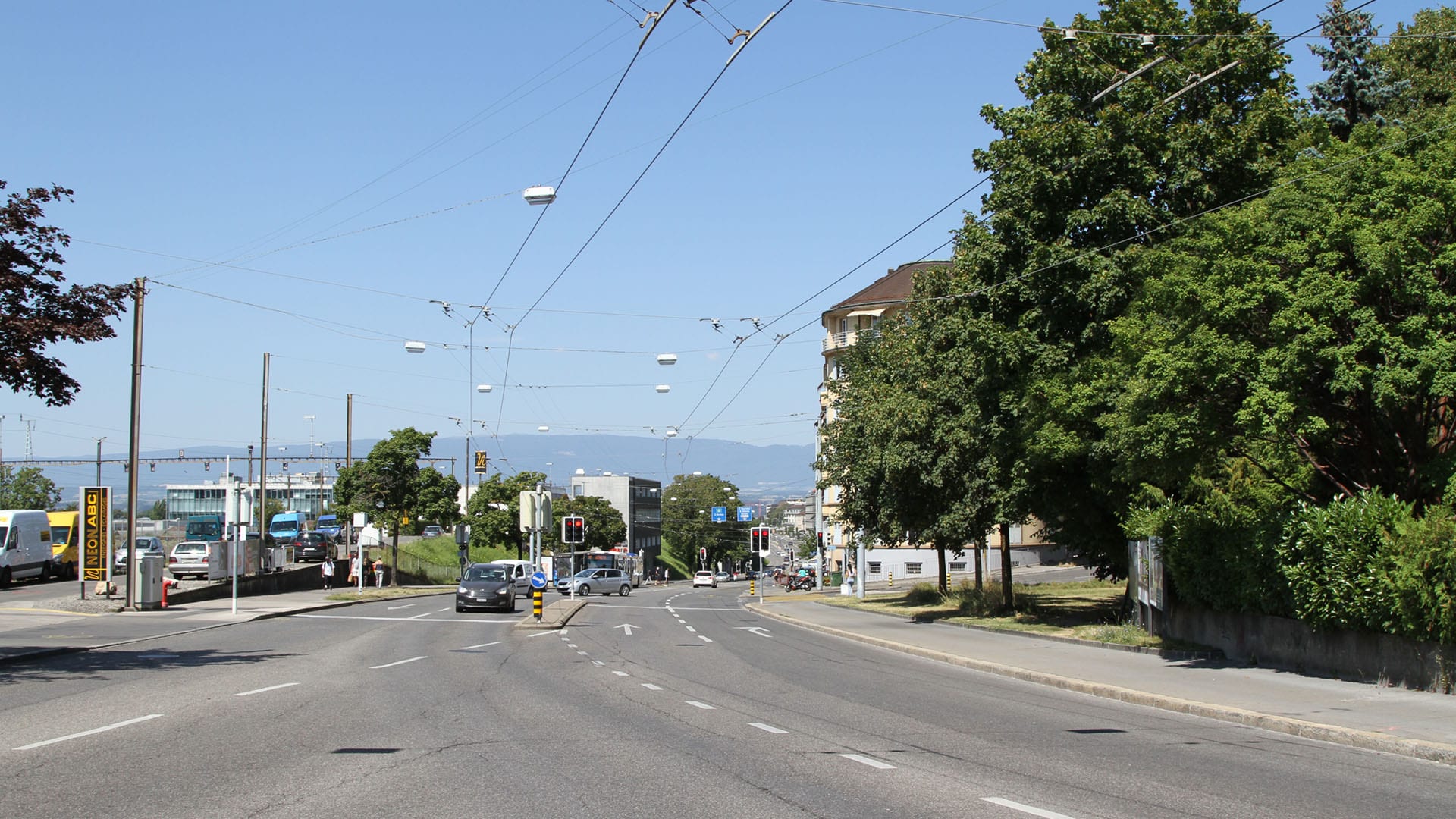 Prélaz-les-Roses vue sol - Travaux Tramway Lausannois - Existant