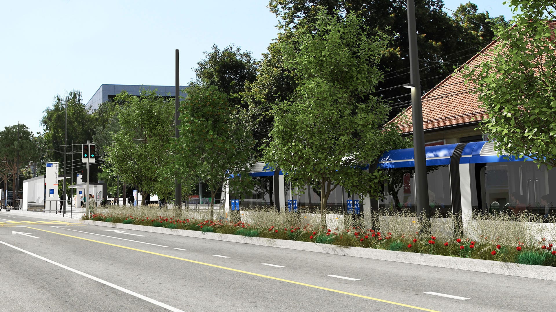 Renens Croisée - Tramway lausannois