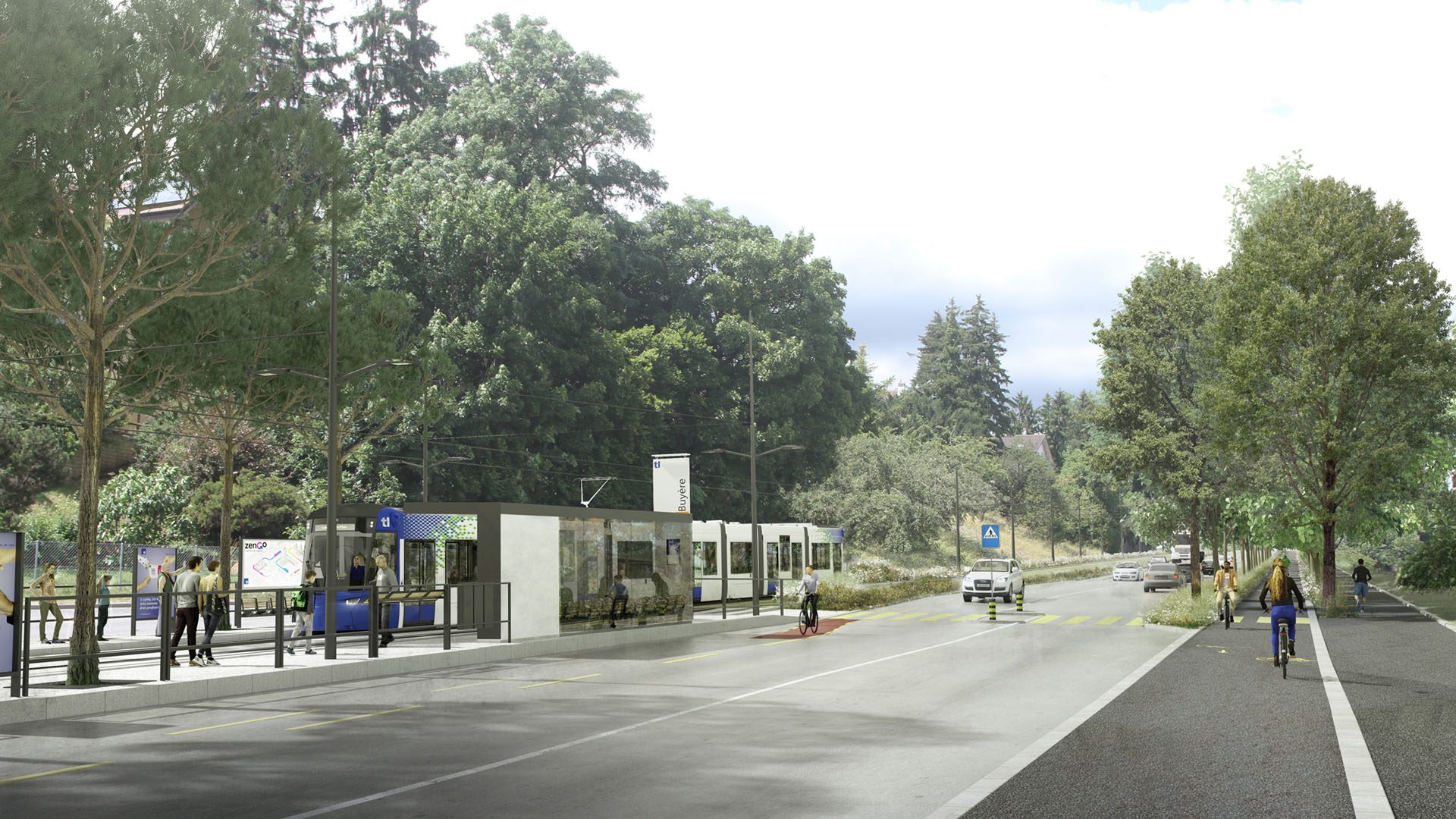 Buyère - Travaux Tramway Lausannois - Projet
