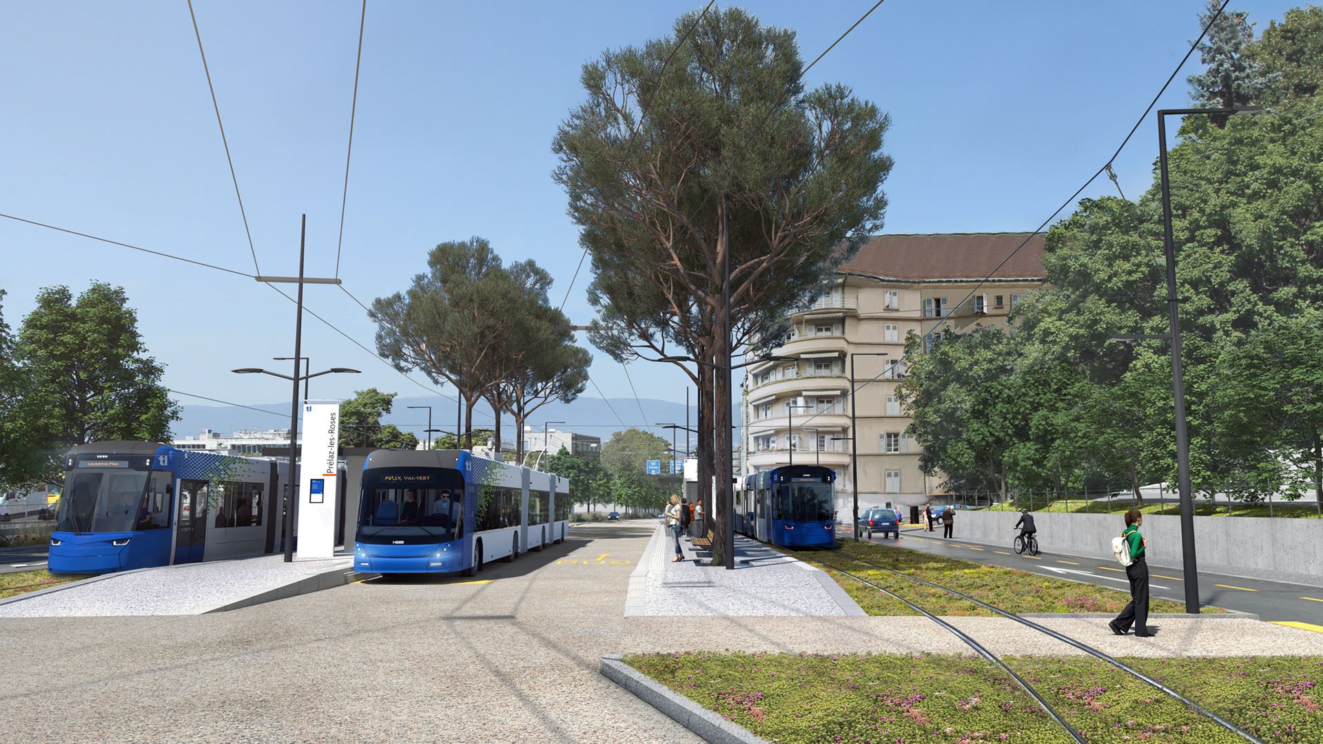 Prélaz-les-Roses - Travaux Tramway Lausannois - Projet