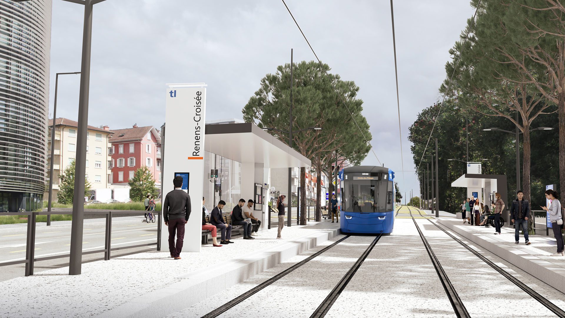 Renens Croisée - Travaux Tramway Lausannois - Projet