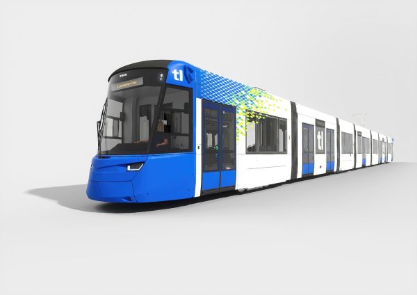 Tramway Lausannois design Stadler de côté